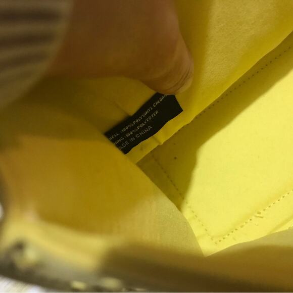 Crossi Yellow Textured Structured Crossbody Shoulder Bag Purse Vintage Style - Picture 7 of 10